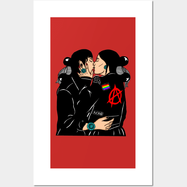 Diné punk couple Wall Art by Skidskunx